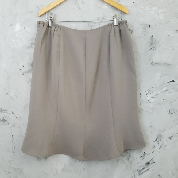 TALBOTS Khaki Gray Tulip Skirt - New with Tags Skirt - Picture 2 of 8